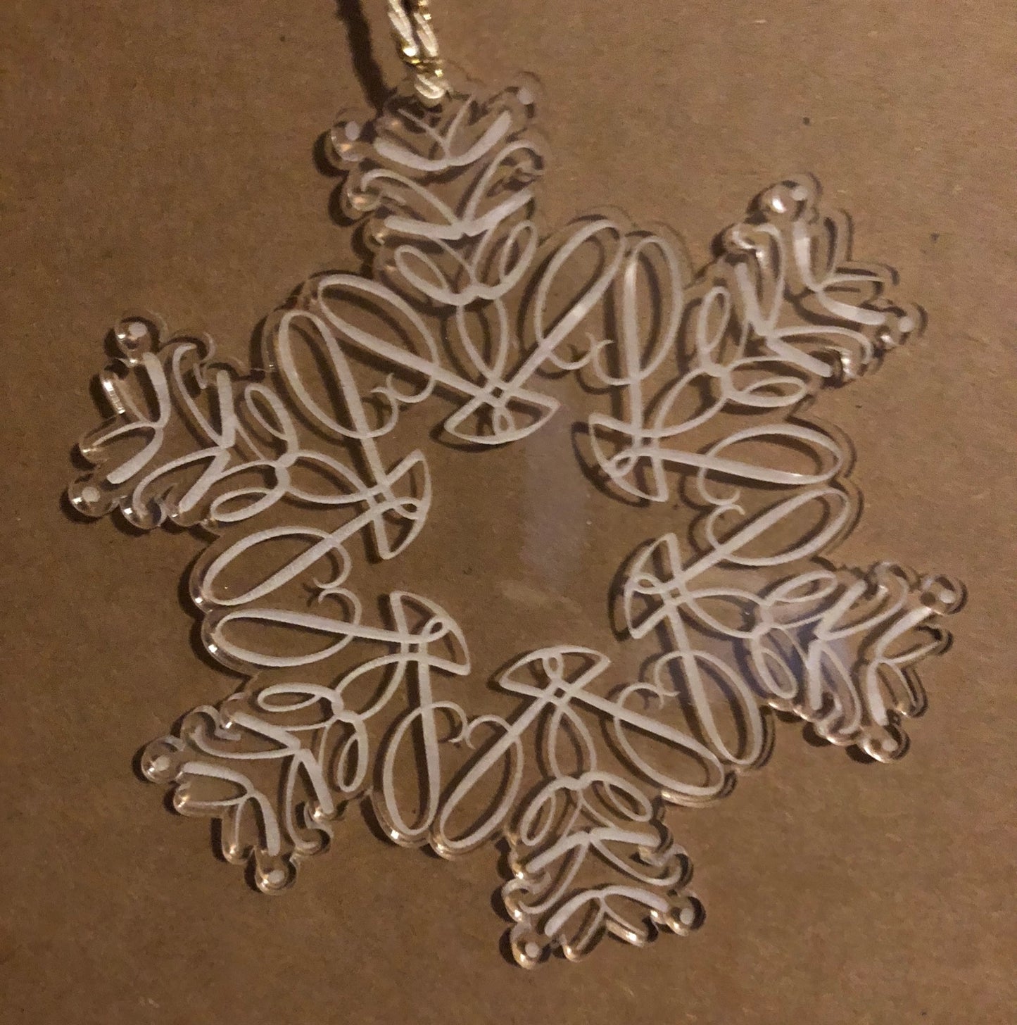 Clear Name Snowflake Ornament
