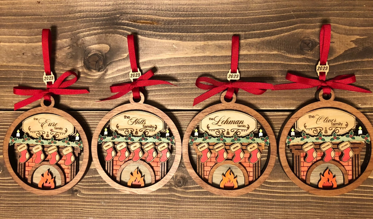 Personalized Fireplace Ornament