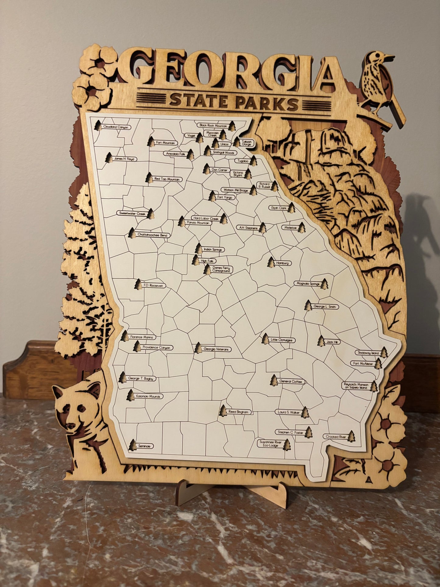 Georgia State Park Travel Map