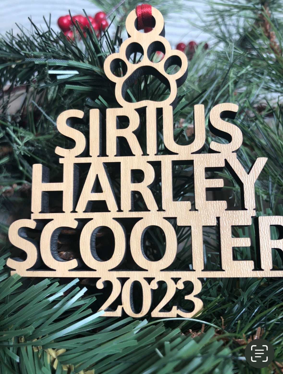 Family Names Christmas Tree Ornament