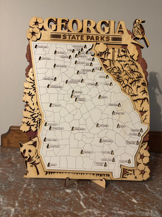 Georgia State Park Travel Map