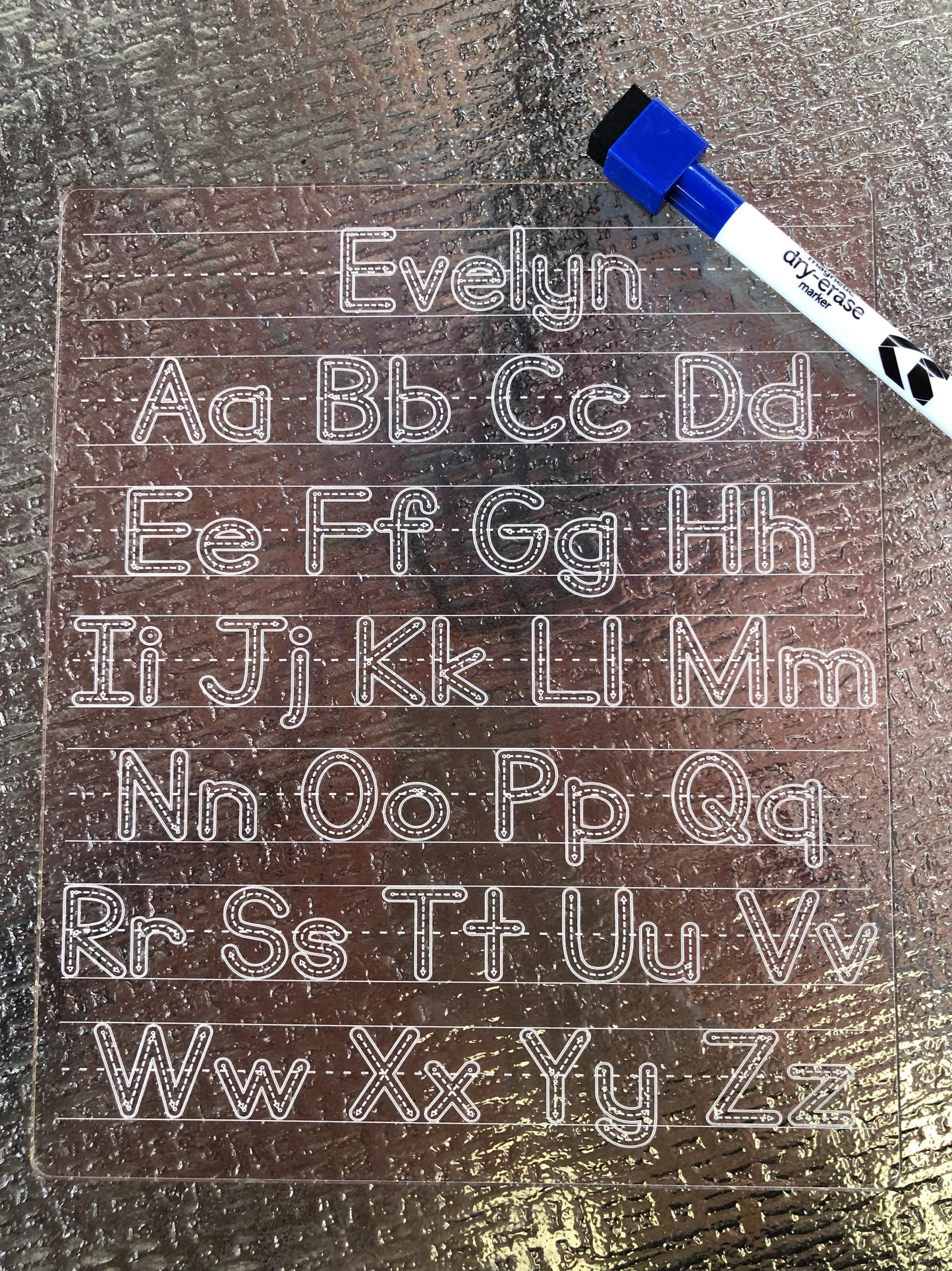 Personalized Alphabet Tracing Board